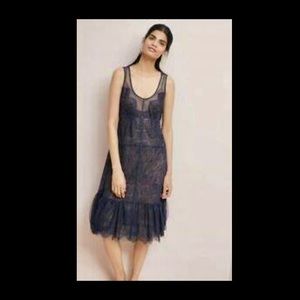 Byron Lars Navy & Black Lace Dress, Size 6, NWT